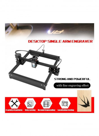12V Desktop Single Arm Engraver Kit with Accessories Black