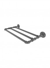 Pipeline Collection Wall Mounted Towel Shelf Matte Grey 36x10.8x3inch