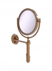Wall Mounted Mirror Clear/Gold 8inch