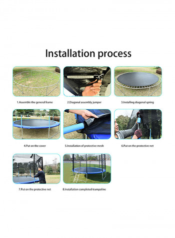 Outdoor Trampoline With Safety Enclosure 12feet