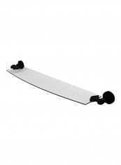 Dottingham Collection Glass Shelf Black/Clear 24inch