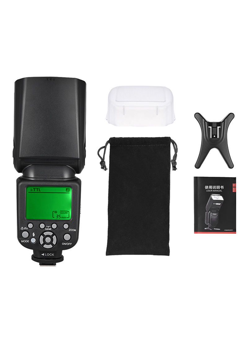 Wireless Flash System With Manual And Auto Zoom For Nikon Series Cameras Black