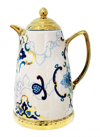 Ornament Printed Thermo Carafe Blue/Gold/White 22cm
