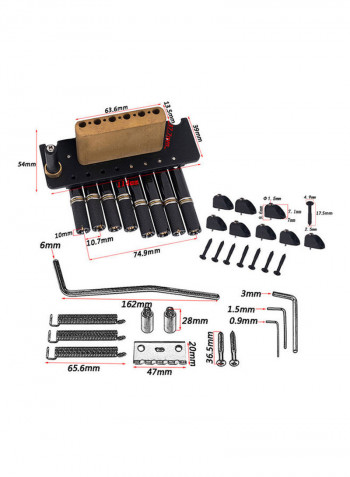 8-String Headless Guitar Bridge Tremolo System Set