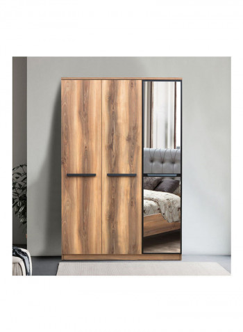Nevada 3-Door Wardrobe Brown 55x202x134cm