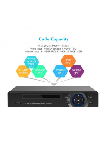 8-Channel Full HD Digital Video Recorder S3938US-1080P Black