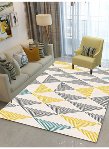 Geometry Comfortable Living Room Carpet Yellow/Grey/Blue 200x300centimeter