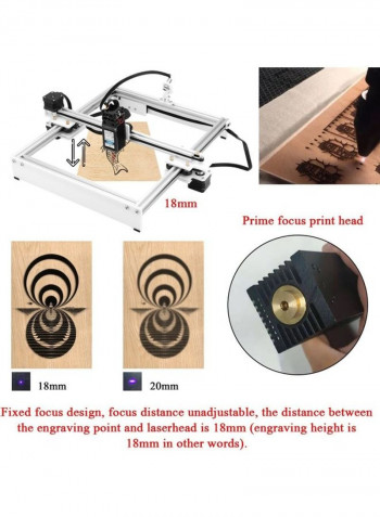 30W Desktop Single Arm Engraver Kit Silver/Black