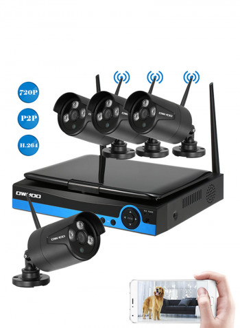 Wireless WiFi IP Night Vision Surveillance Camera Black 3.927kg