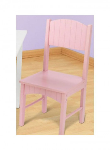 Pack Of 5 Wooden Table And Chair Set Green/Blue/Pink