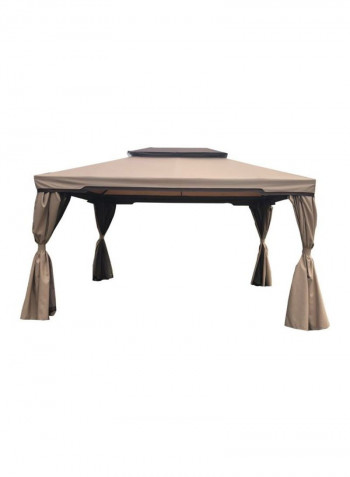 Roma Aluminum Gazebo بني 300x400x245سم