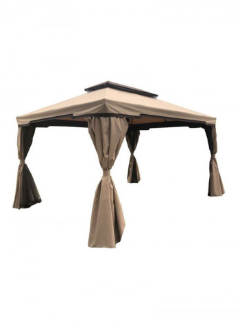 Roma Aluminum Gazebo بني 300x400x245سم