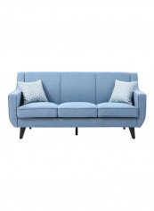 3-Seater Natalia Sofa With Scatter Cushions Blue