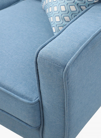 3-Seater Natalia Sofa With Scatter Cushions Blue