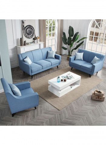 3-Seater Natalia Sofa With Scatter Cushions Blue
