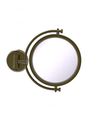Wall Mounted 3X Magnification Make-Up Mirror Gold/Clear 8x8x10inch