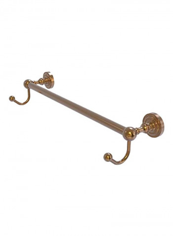 Dottingham Collection Integrated Hooks Towel Bar Brushed Bronze 30inch