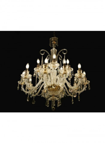 Madiha Glass Chandelier Clear/Gold 76x76x100cm