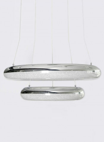 Mia LED Pendant Lamp Silver/Clear 60x60x30cm