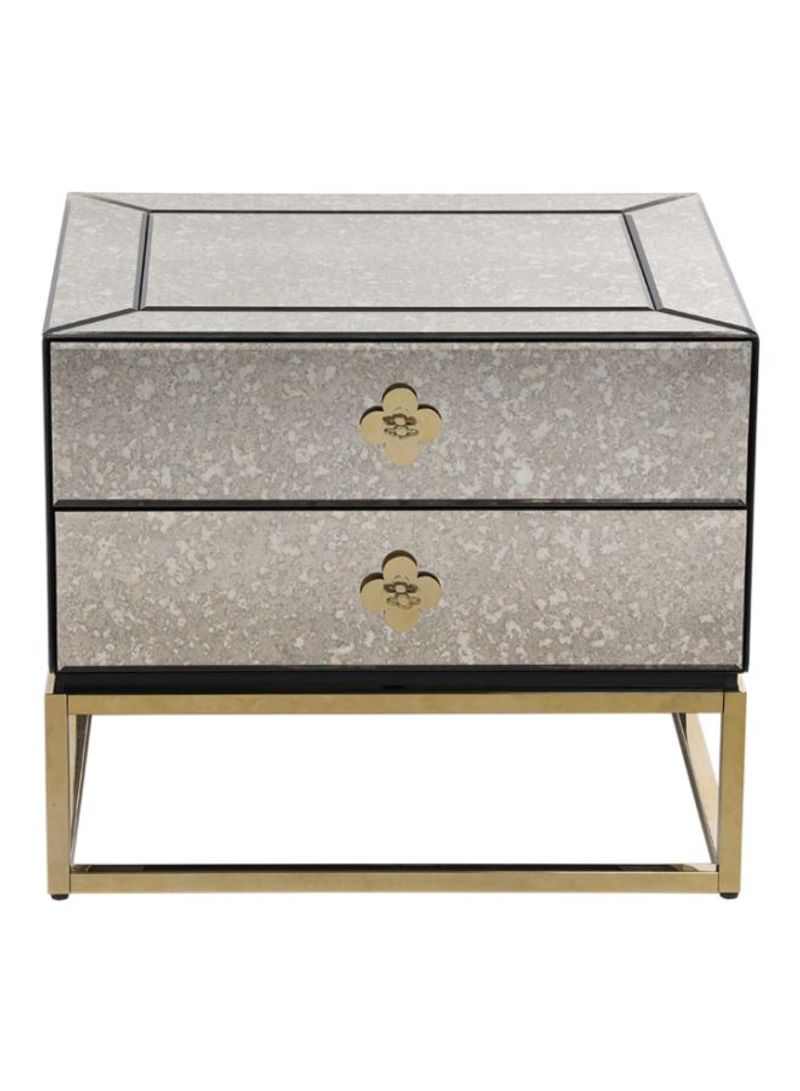 Bessie End Table With 2 Drawers Multicolour 70x35x70cm