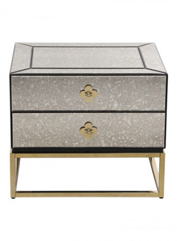 Bessie End Table With 2 Drawers Multicolour 70x35x70cm