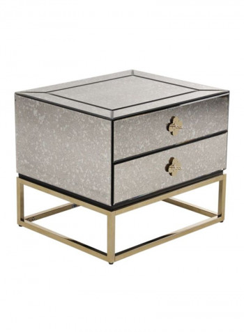 Bessie End Table With 2 Drawers Multicolour 70x35x70cm