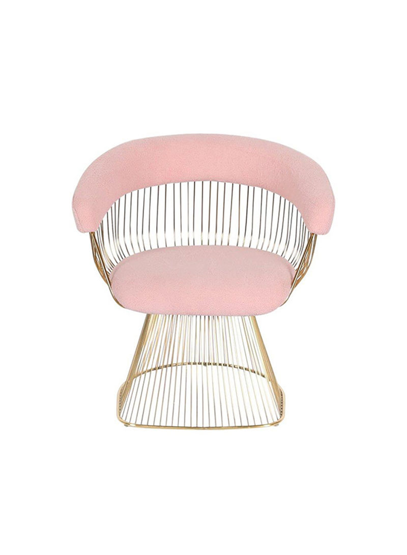 Nellie Fabric Accent Chair Pink/Gold 72x62x75cm