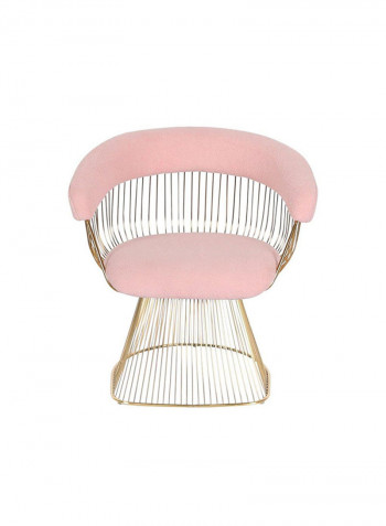 Nellie Fabric Accent Chair Pink/Gold 72x62x75cm