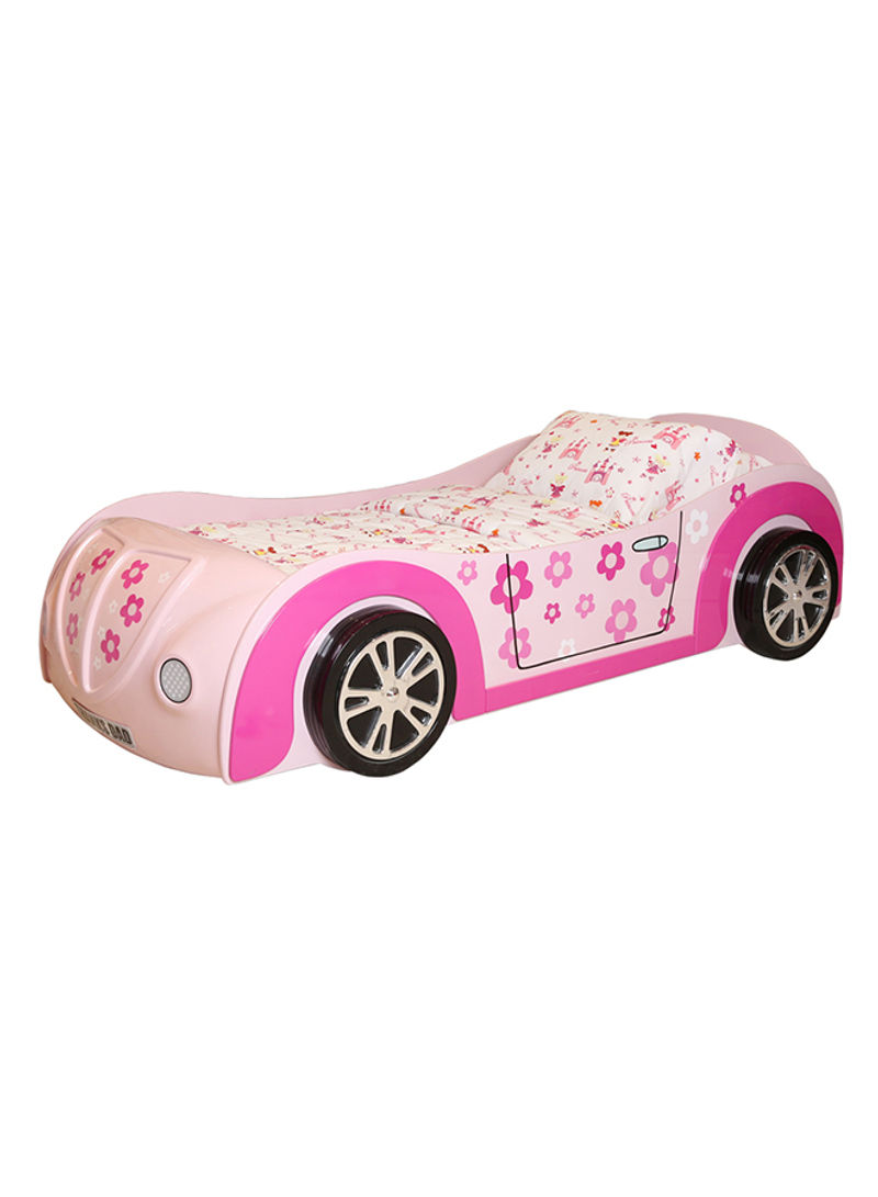 Floral Car Bed Pink 90 x 200cm