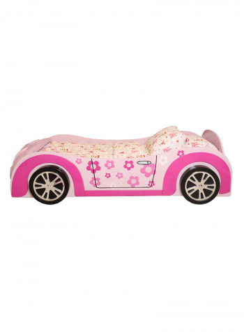 Floral Car Bed Pink 90 x 200cm