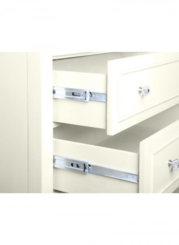 Melissa 5 Drawer Cabinet White 89.5x125x45centimeter