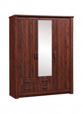 Braxton 3-Door Wardrobe Brown 170 x 57 x 218centimeter