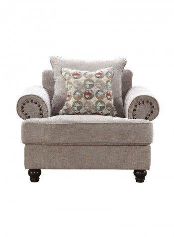 Charlston 1-Seater Sofa Grey 115x85x97centimeter