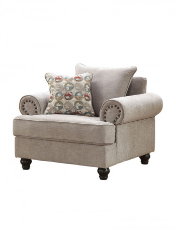 Charlston 1-Seater Sofa Grey 115x85x97centimeter