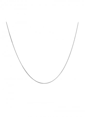 14K White Gold Cuban Curb Chain Necklace