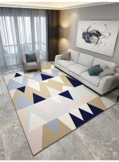 Geometric Printed Rectangle Living Room Carpet Multicolour 200x300centimeter