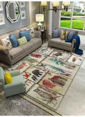 Geometry Comfortable Living Room Carpet Beige 200x300centimeter