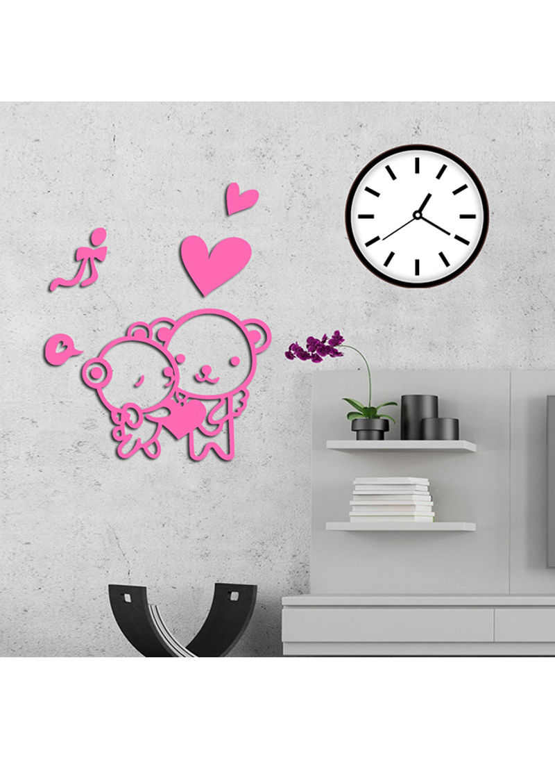 3D Cartoon Wall Sticker Pink 60x90cm