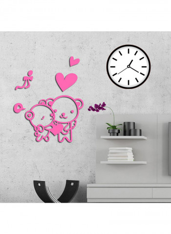 3D Cartoon Wall Sticker Pink 60x90cm