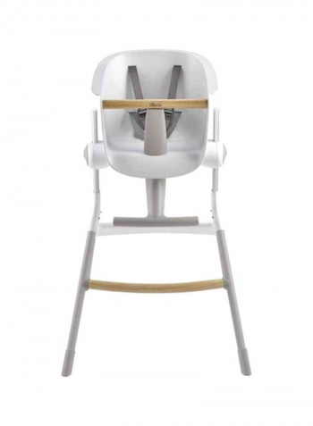 Up And Down Adjustable High Chair - White/Grey