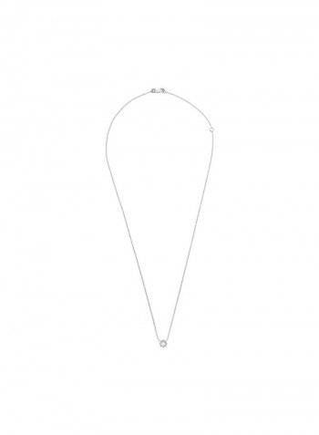 18 Karat White Gold Snowflake Diamond Necklace