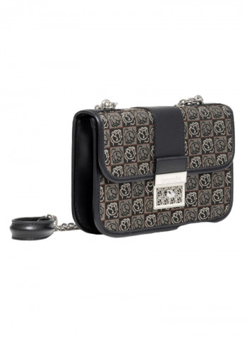 Adjustable Strap Monogram Crossbody Bag Multicolour