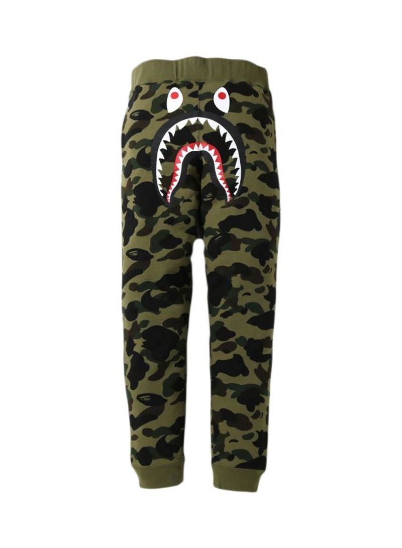 Shark Printed Sweatpants Green/Black/Red