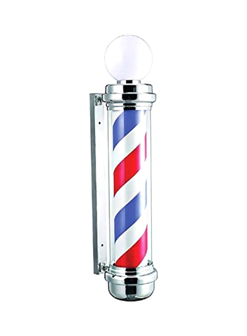 Chrome Plated Barber Pole White/Red/Blue