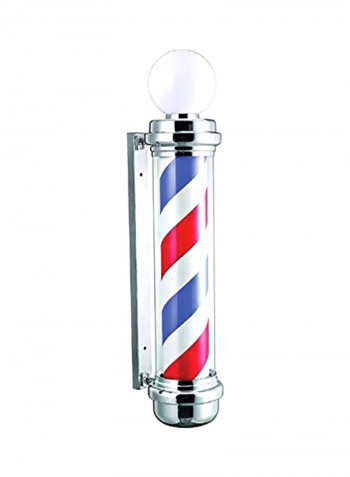 Chrome Plated Barber Pole White/Red/Blue