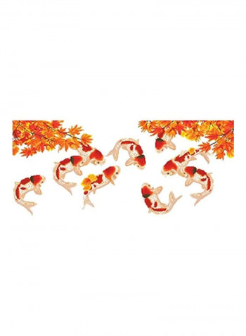 Diamond Facet Embroidery Kit White/Red 59x25. 5inch