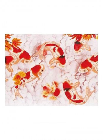 Diamond Facet Embroidery Kit White/Red 59x25. 5inch