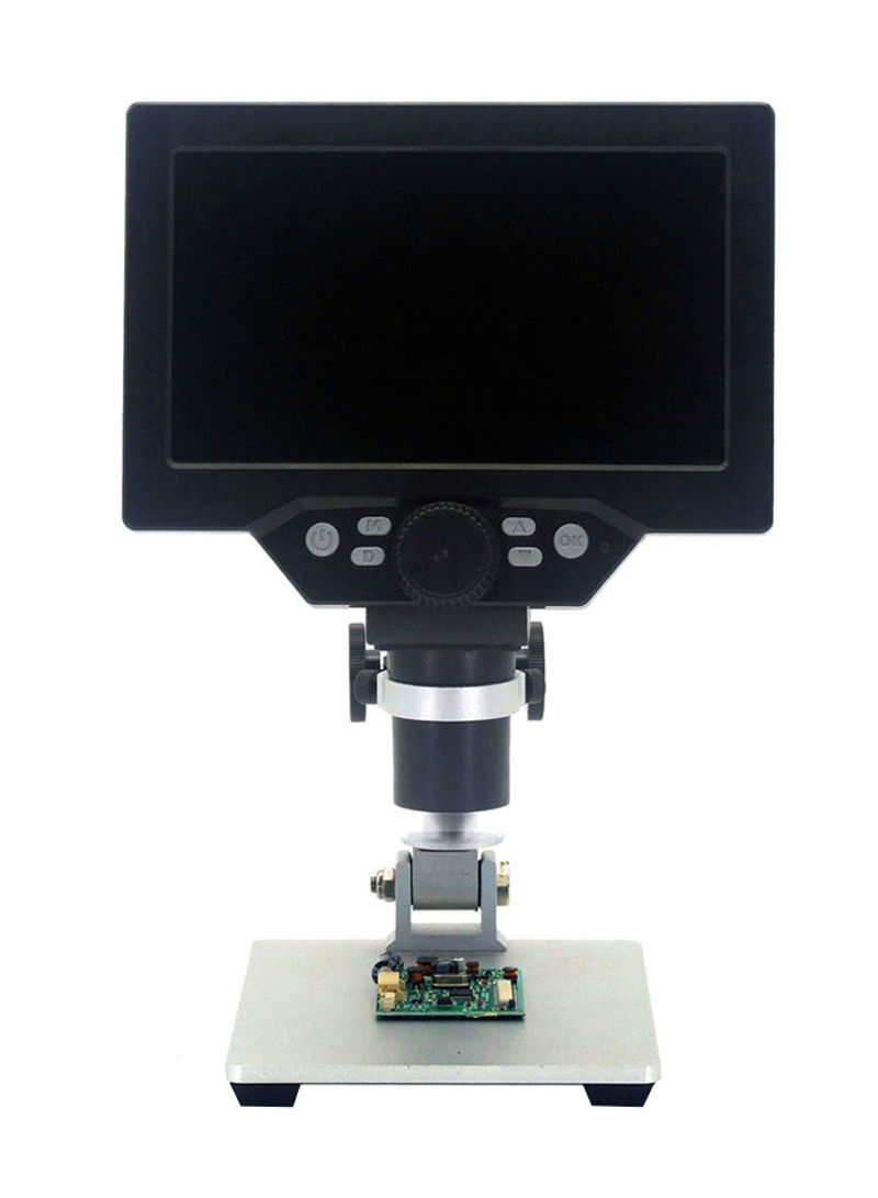Digital Microscope Amplification Magnifier With Aluminum Alloy Stand 7inch Black/White