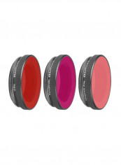 Pack Of 3 Adjustable Lens Filters For DJI OSMO Action Sport Camera Black