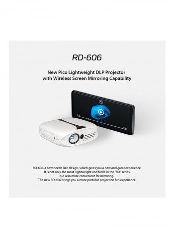 DLP LED 3D Projector White